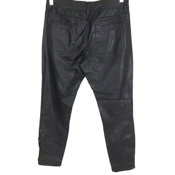 Urban Outfitters Silence & Noise Faux Leather Moto Zip Pants Black Size 27 - Picture 3 of 16